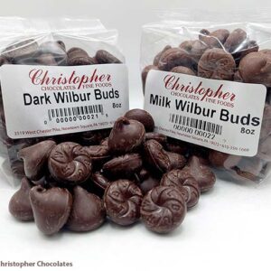 Delicious MIlk or Dark Chocolate Wilbur Buds. The standard by which other chocolates are judged